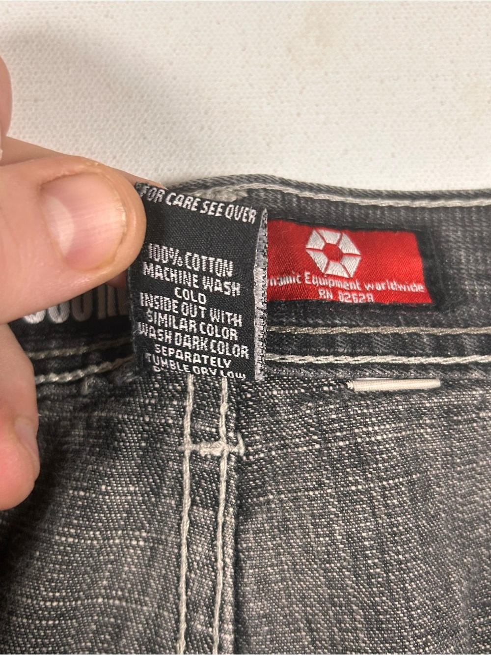 Baggy Southpole Denim Jeans RN82628 Y2K Skater Vintage 42 Fits: 44 X 33 Black - Picture 6 of 10